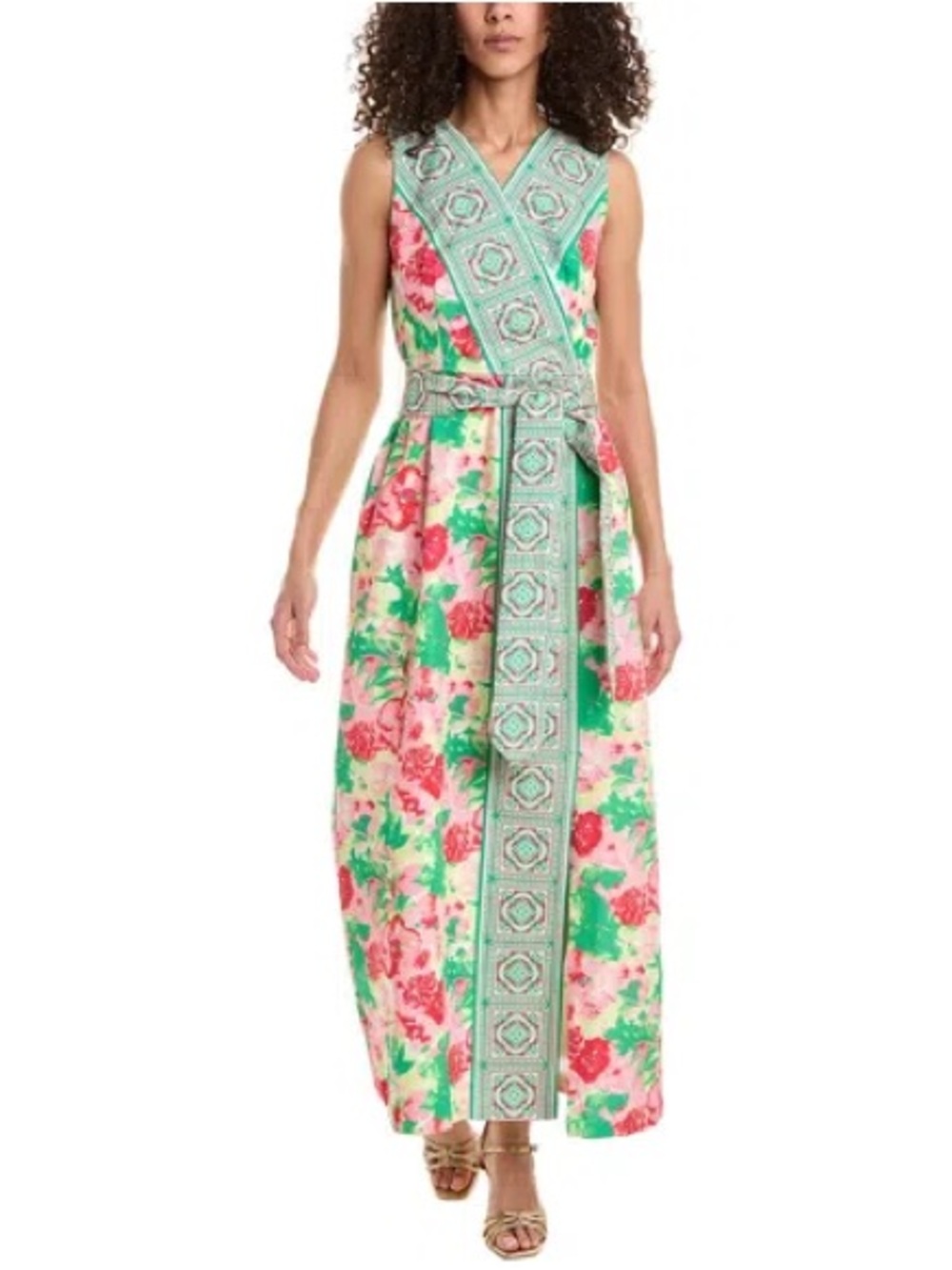 FRANCES VALENTINE - Colony Dress w/Tie In Azalea Pink. Size 10.